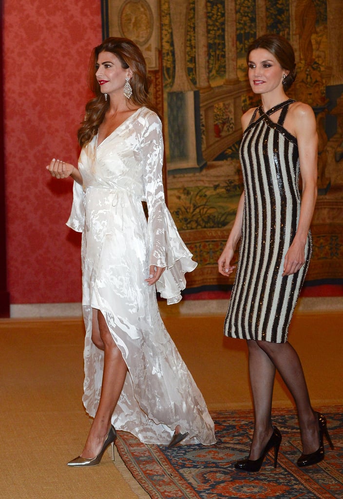 Queen Letizia's Striped Dress February 2017
