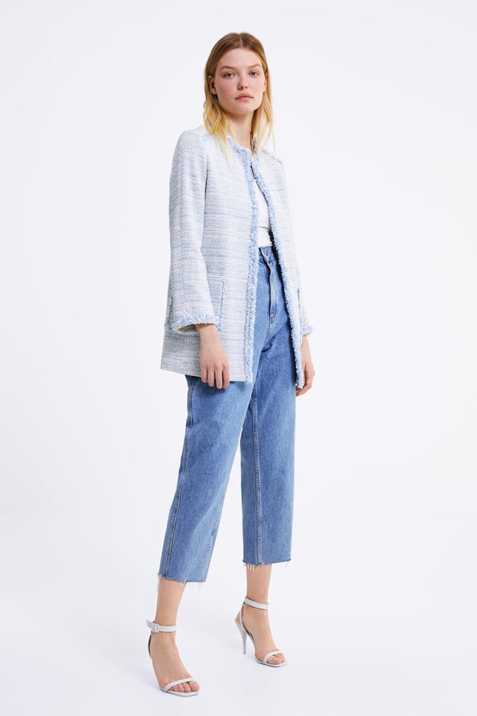 Zara Long Tweed Blazer