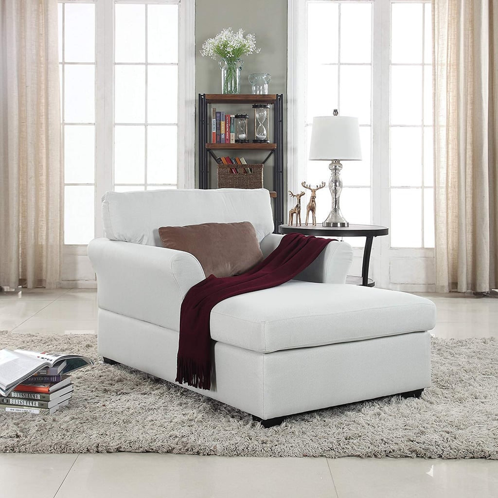 Large Classic Linen Fabric Living Room Chaise Lounge