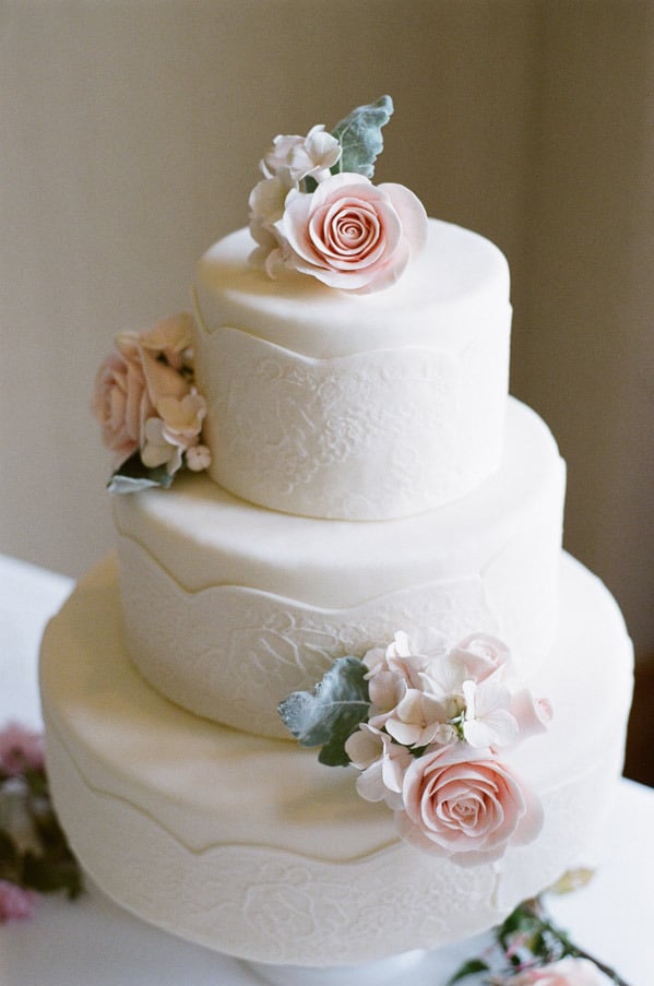 The details on this classic wedding cake are both soft and intricate at the same time — the embroidery-like pattern and florals are almost too sweet to eat.
Photo by Austin Warnock via Style Me Pretty The details on this classic wedding cake are both soft and intricate at the same time — the embroidery-like pattern and florals are almost too sweet to eat.
Photo by Austin Warnock via Style Me Pretty