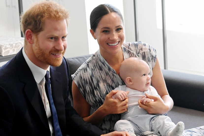 CAPE TOWN, SOUTH AFRICA - SEPTEMBER 25: Prince Harry, Duke of Sussex, Meghan, Duchess of Sussex and their baby son Archie Mountbatten-Windsor meet Archbishop Desmond Tutu and his daughter Thandeka Tutu-Gxashe at the Desmond & Leah Tutu Legacy Foundation d