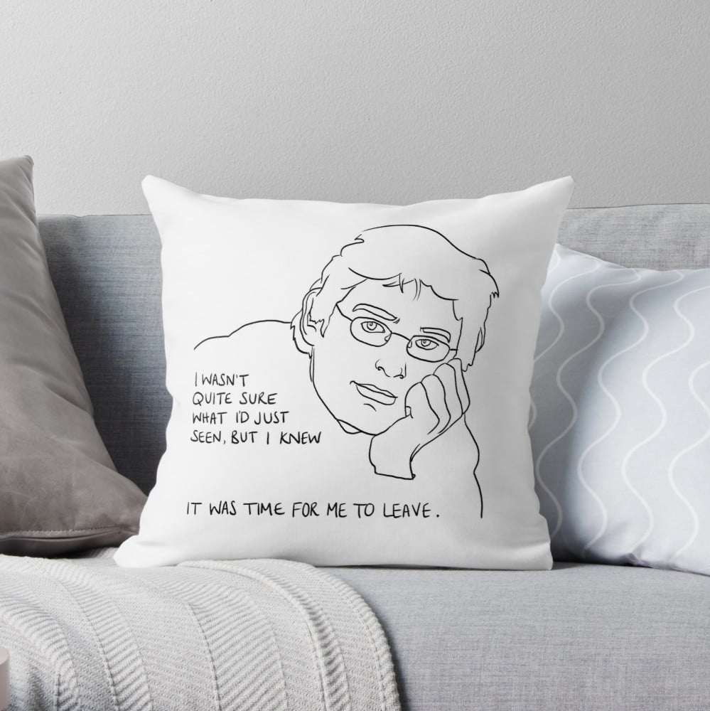 Louis Theroux "Time to Leave" Throw Pillow