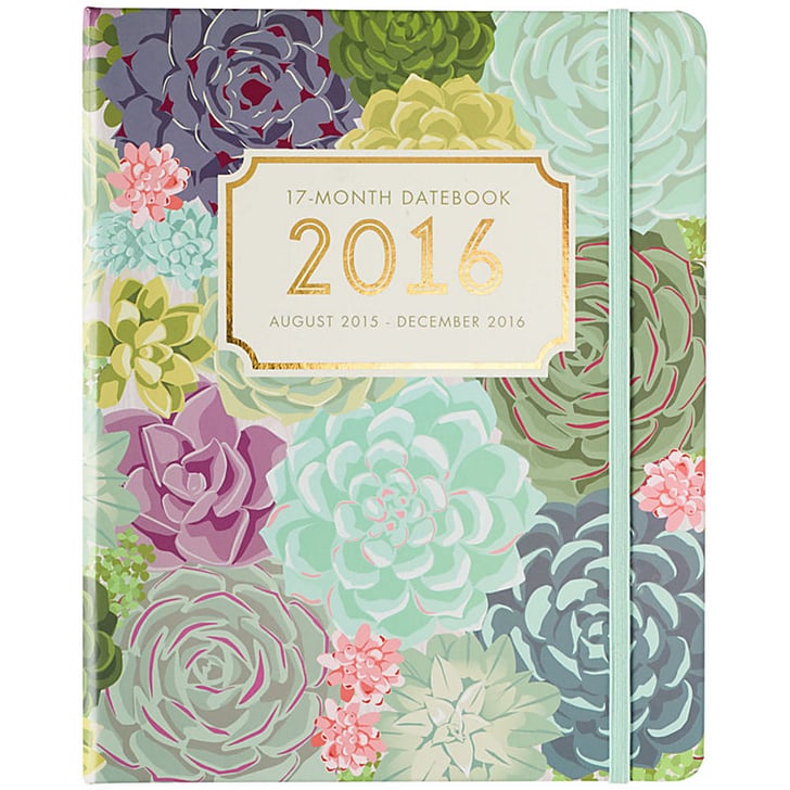 20152016 Paper Source Succulents Gold Foil Hidden Spiral Planner