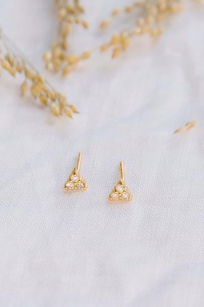 Voloshin Diamond Triangle Stud Earrings