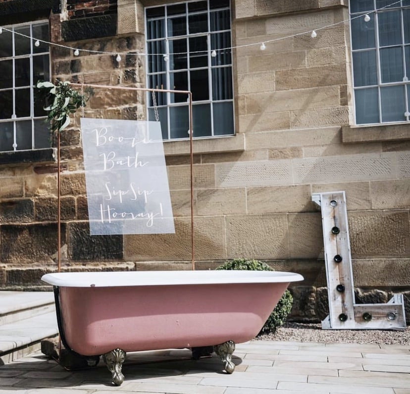 Rent This Pink, Alcohol-Filled Bathtub For Weddings