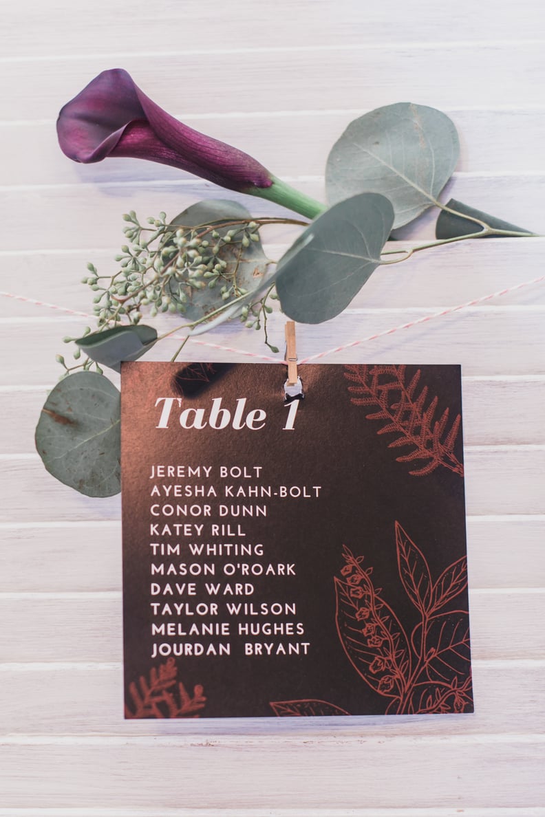 DIY Wedding Table Cards