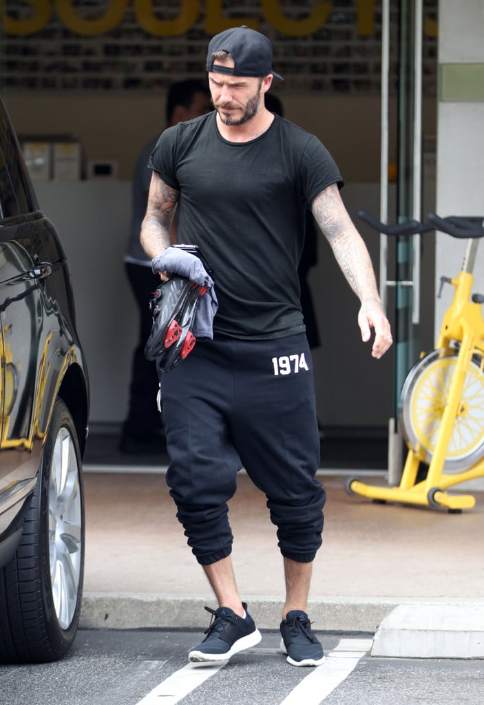 David Beckham stopped by SoulCycle in LA on Tuesday.
