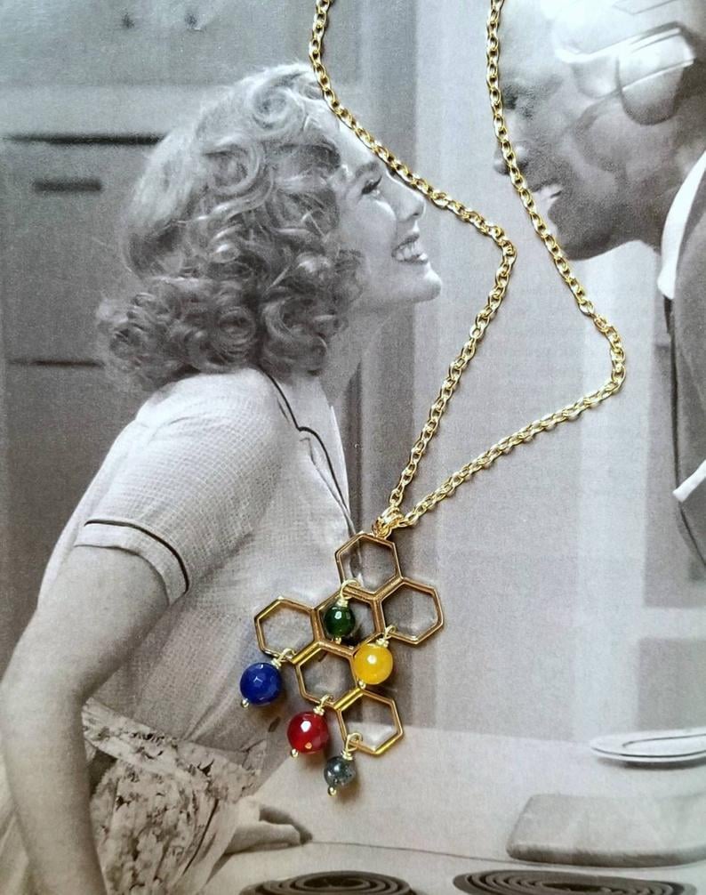 Gold "Inside the Hex" Inspired Necklace