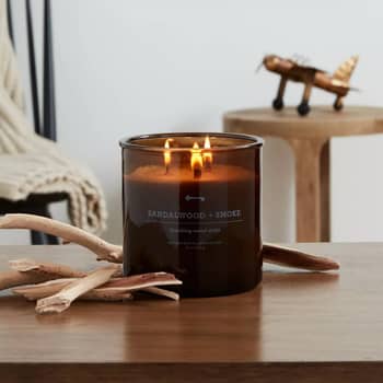 Threshold 3-Wick Wooden Amber Glass Candle Review