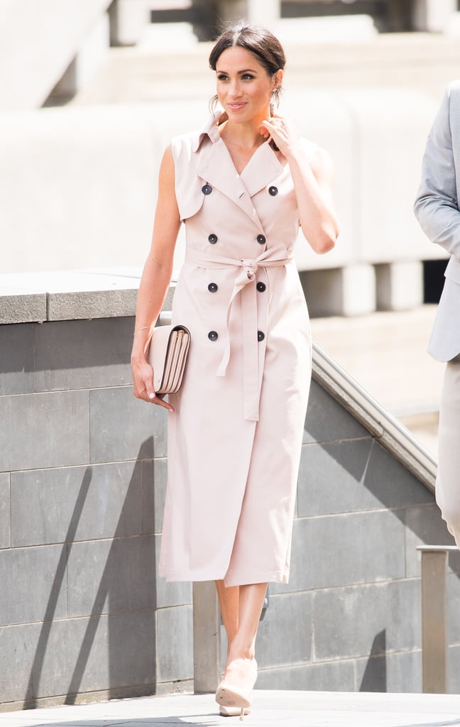 Meghan Markle Wears a Nonie Trench Dress in Southbank Centre in 2018