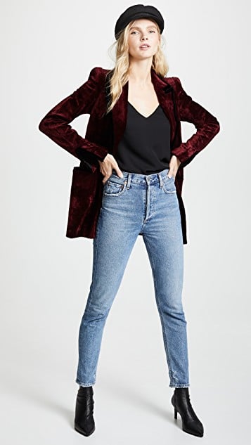 velvet boyfriend jacket