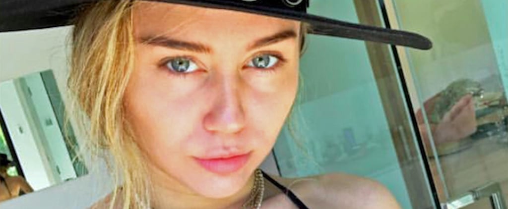 Miley Cyrus Chanel Bikini Top and YSL Hat