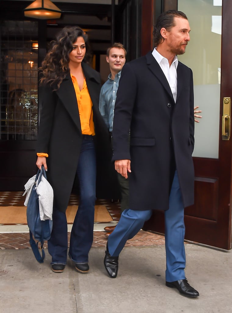 Camila Alves's Yellow Fall Blouse November 2016