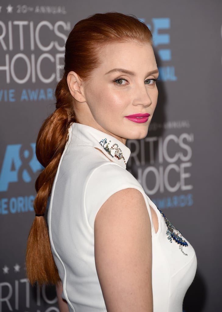 Jessica Chastain's Braid From the Side