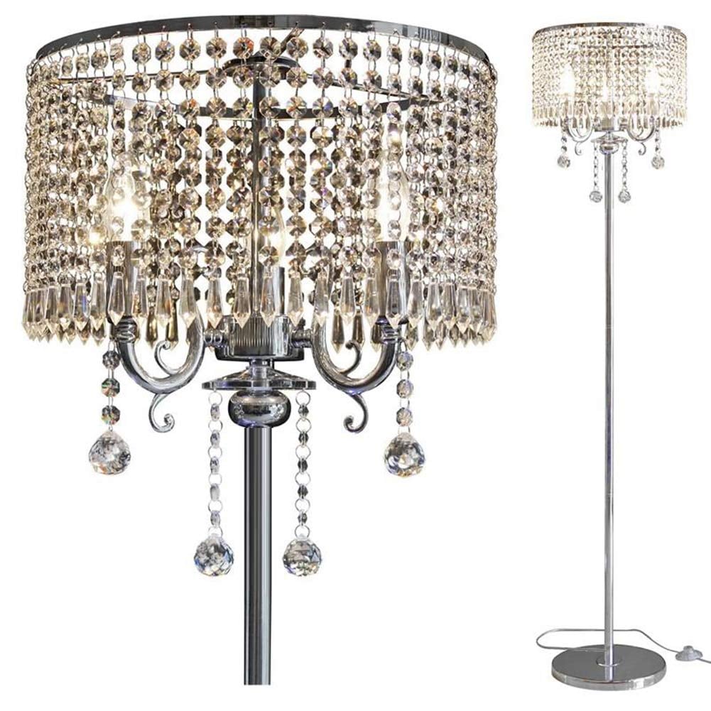 Hsyile Lighting KU300153 Elegant Designs Crystal Floor Lamp