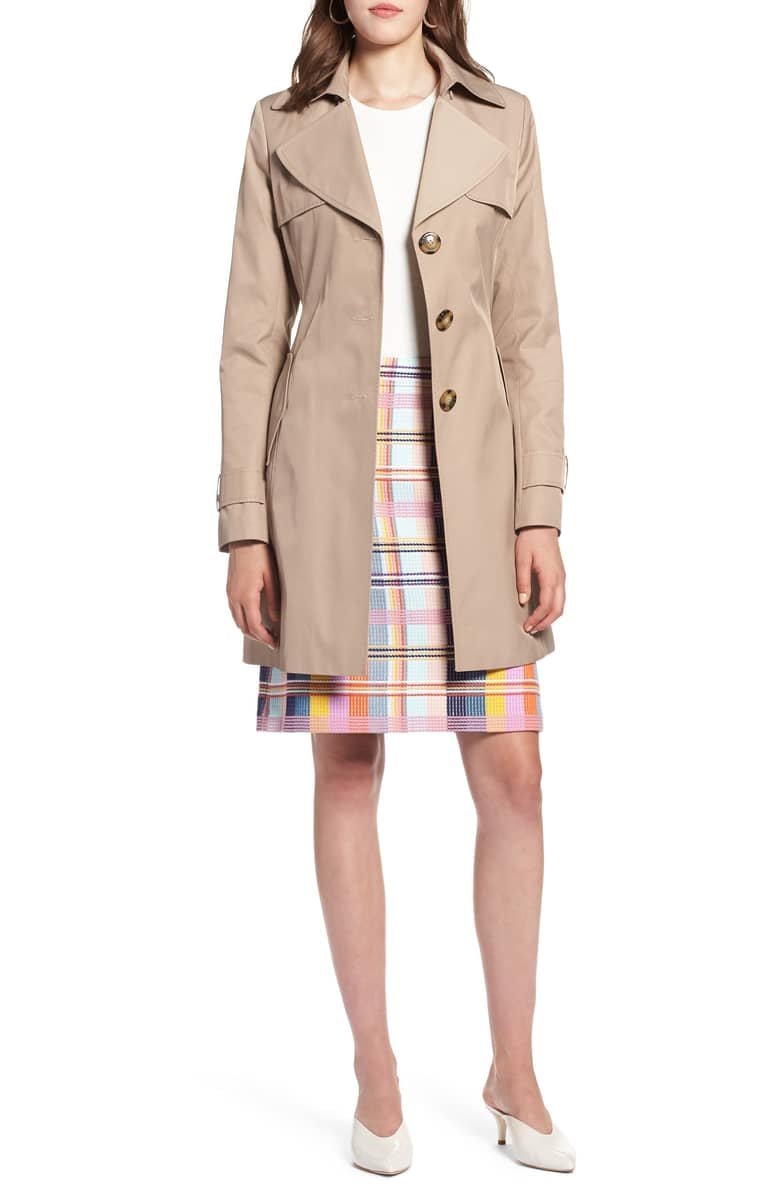 Halogen hooded sales trench coat