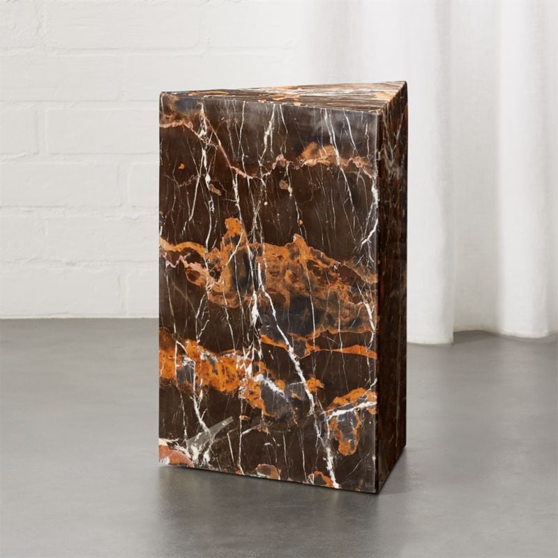 Bonnie: Tri Brown Marble Side Table