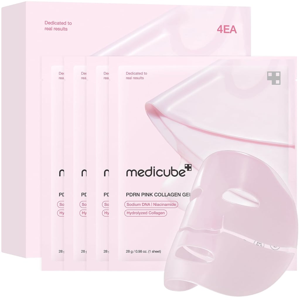 Medicube PDRN Pink Collagen Gel Mask ($14, originally $21)
This product is proof that the motto "work smarter not harder" can apply to your skin care. Put on this hydrogel mask before bed and let your skin absorb the serum overnight. When you remove it in the morning your skin will be left with that viral glass skin glow.