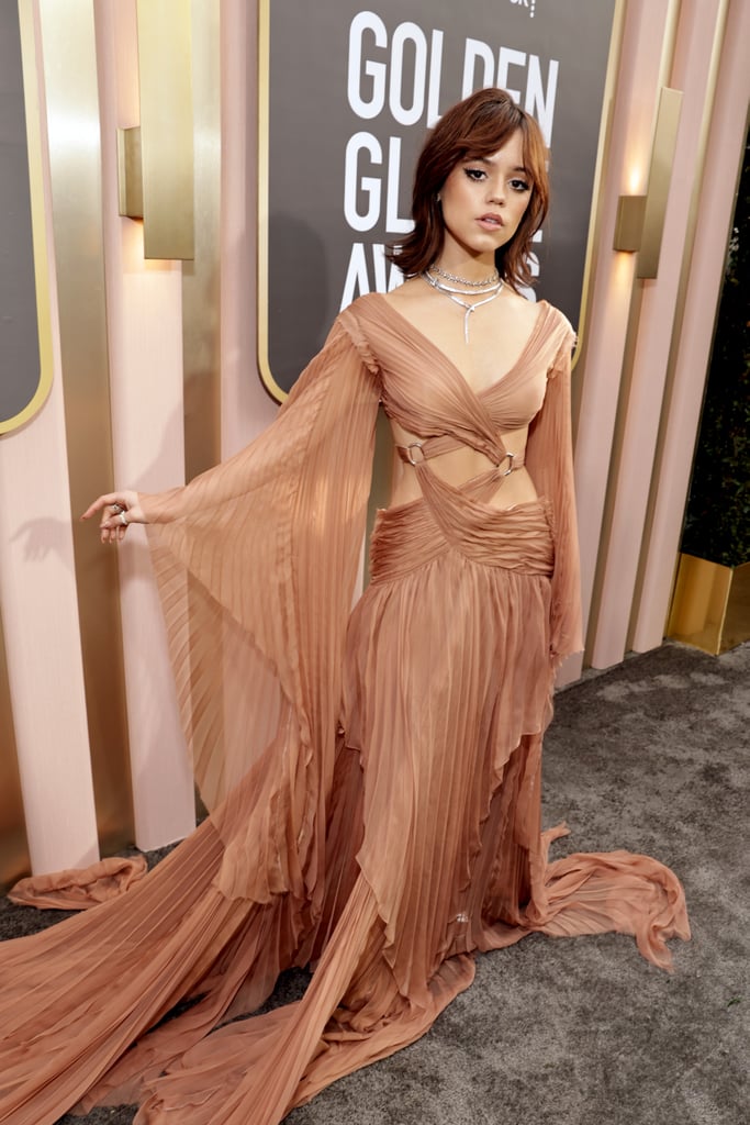 Jenna Ortega Wears Cutout Gucci Dress at 2023 Golden Globes POPSUGAR
