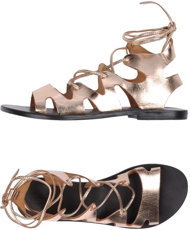 copper gladiator sandals