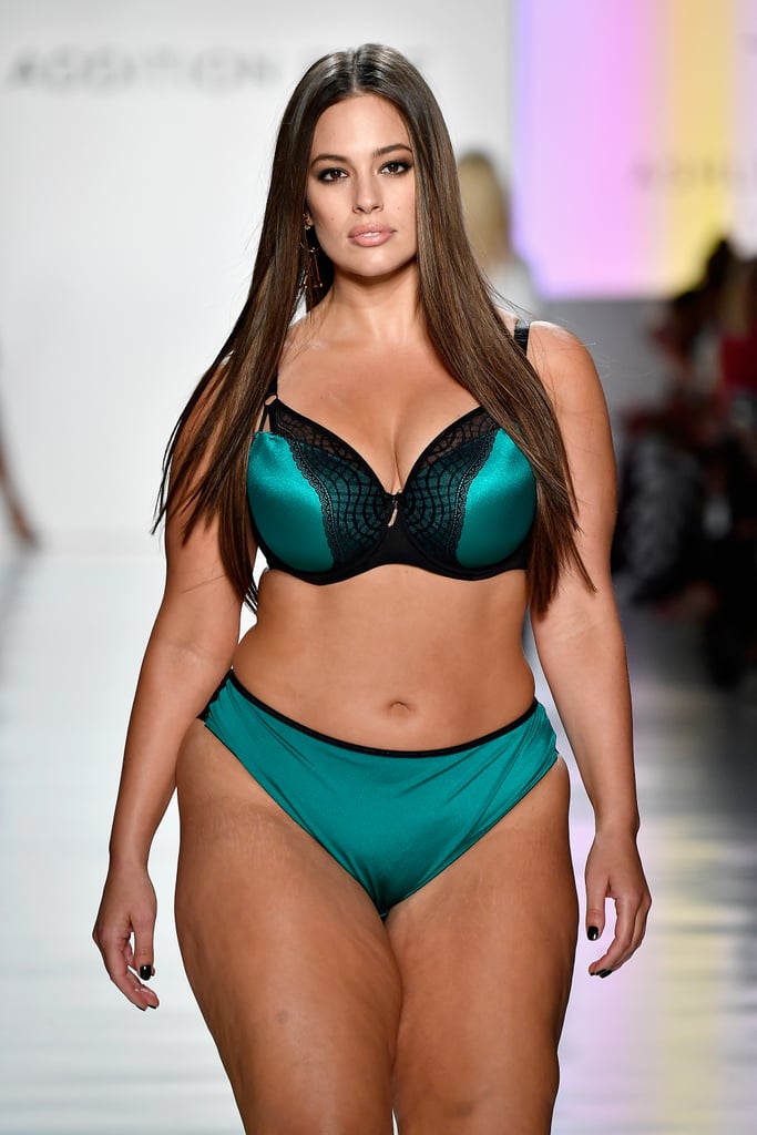 Ashley Graham Wearing Lingerie For Addition Elle NYFW 2017
