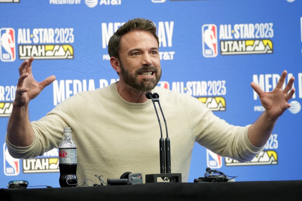 Ben Affleck and His Son Attend NBA All-Star Celebrity Game