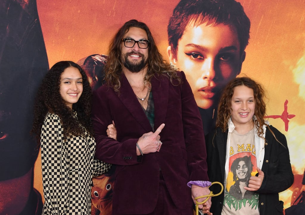 Jason Momoa and Kids Support Zoë Kravitz at Batman Premiere