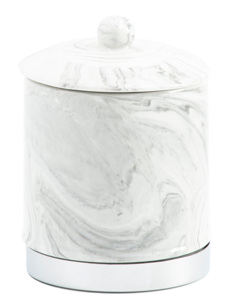 Marble Ceramic Cotton Jar
