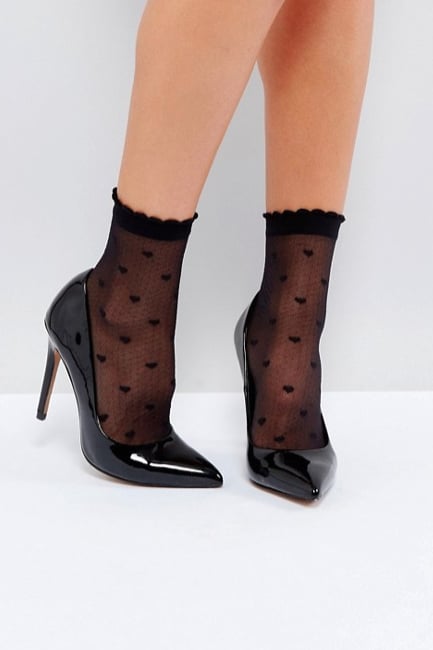 ASOS Mesh With Heart Socks