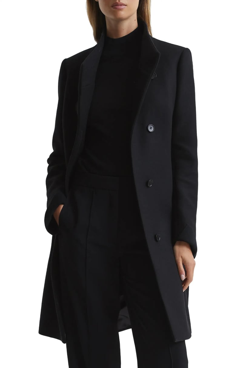 A Black Coat: Reiss Mia Wool Blend Coat