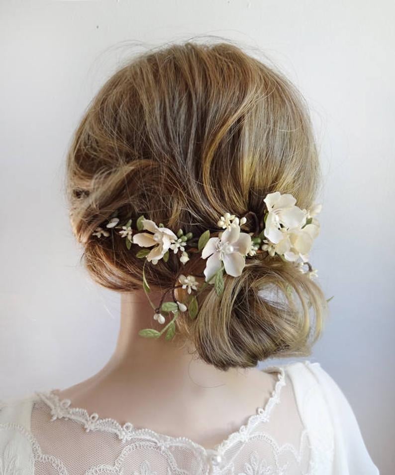 floral hair pieces for weddings