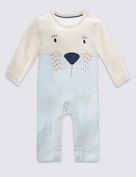 Marks and Spencer Pure Cotton Bear Print All-in-One ($15)