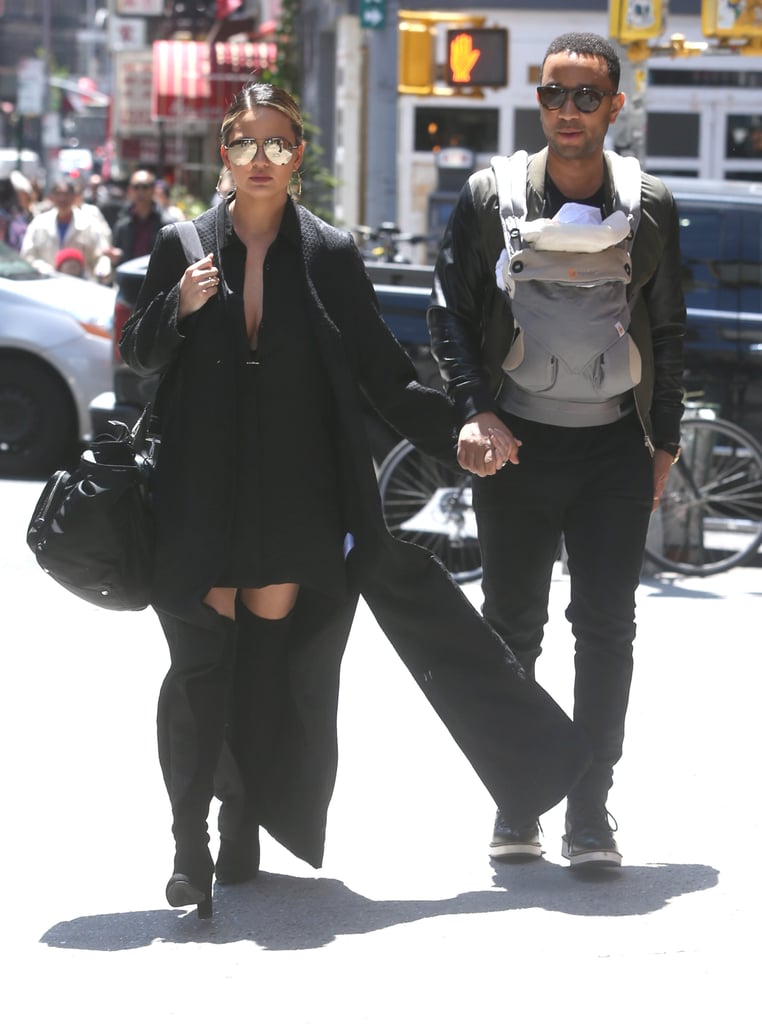 John Legend and Chrissy Teigen Out With Baby Luna May 2016