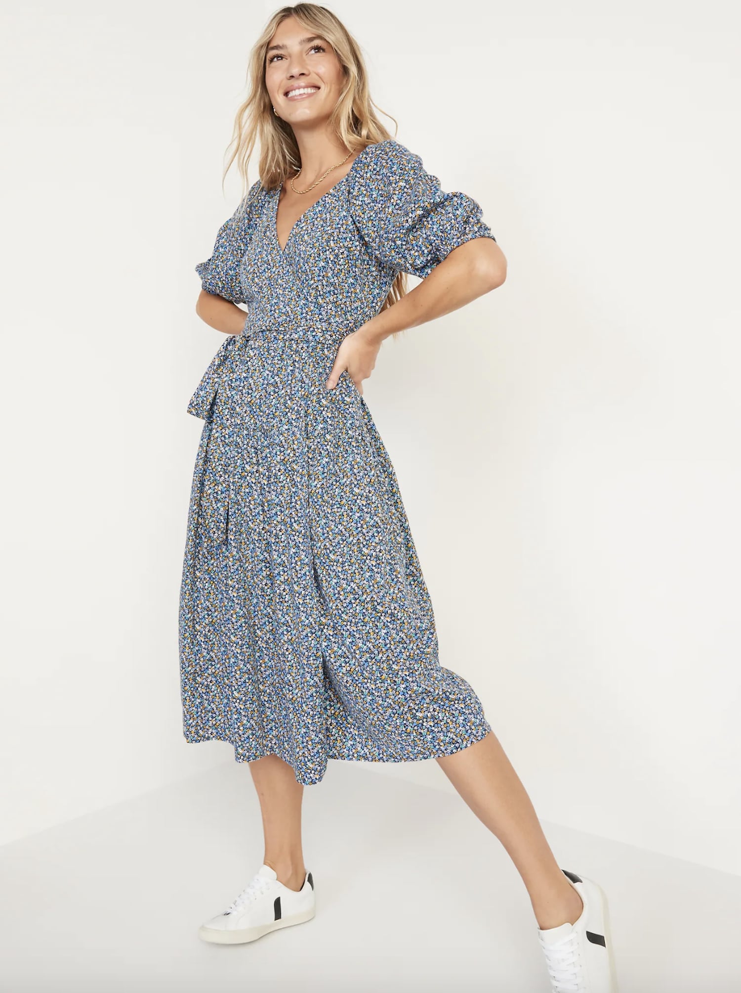 old navy floral wrap dress