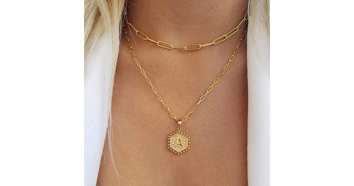 M Mooham Store Dainty Layered Initial Necklaces Best Jewelry on