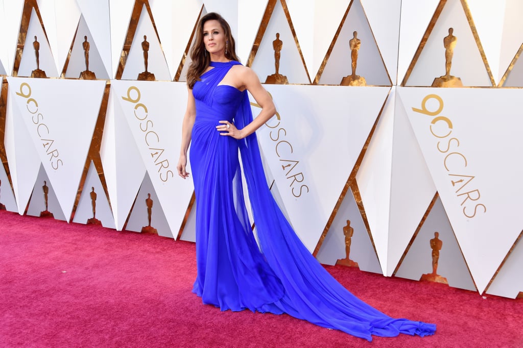 Jennifer Garner Blue Versace Dress Oscars 2018