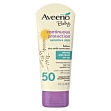 Aveeno Baby Continuous Protection Sensitive Skin Lotion Sunscreen, SPF 50