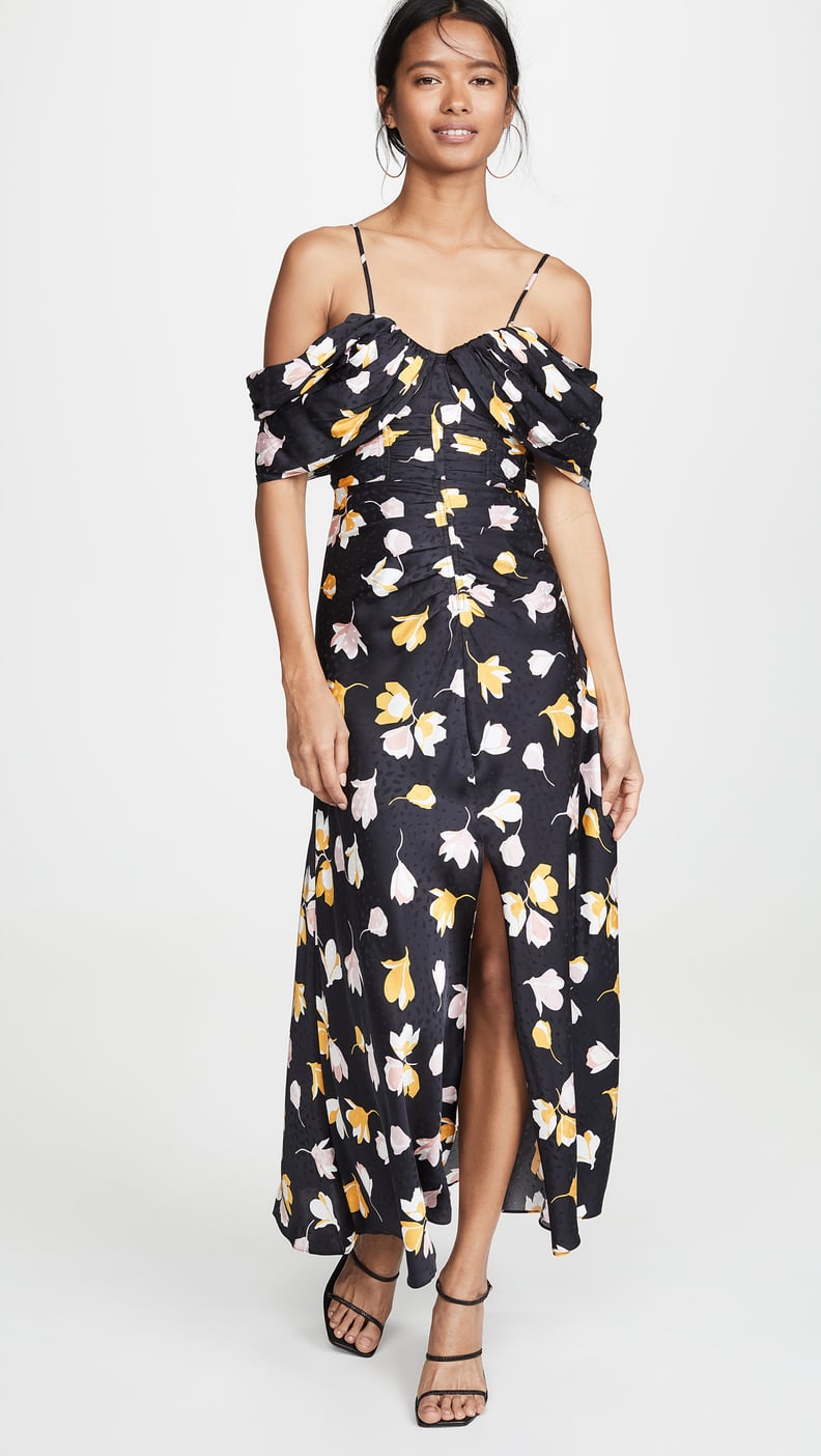 Self Portrait Off Shoulder Floral Printed Dress