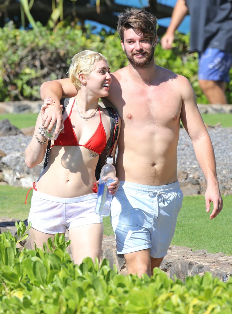 Miley Cyrus and Patrick Schwarzenegger in Maui, Hawaii