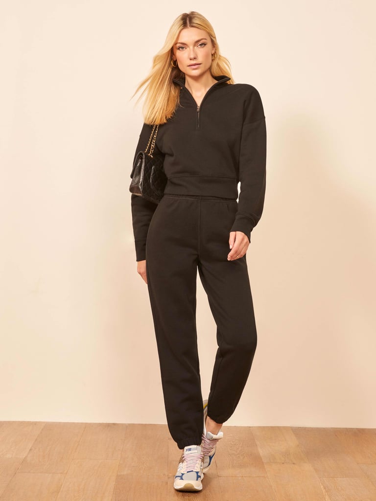 Reformation Marla Zip Sweatshirt and Classic Sweatpant