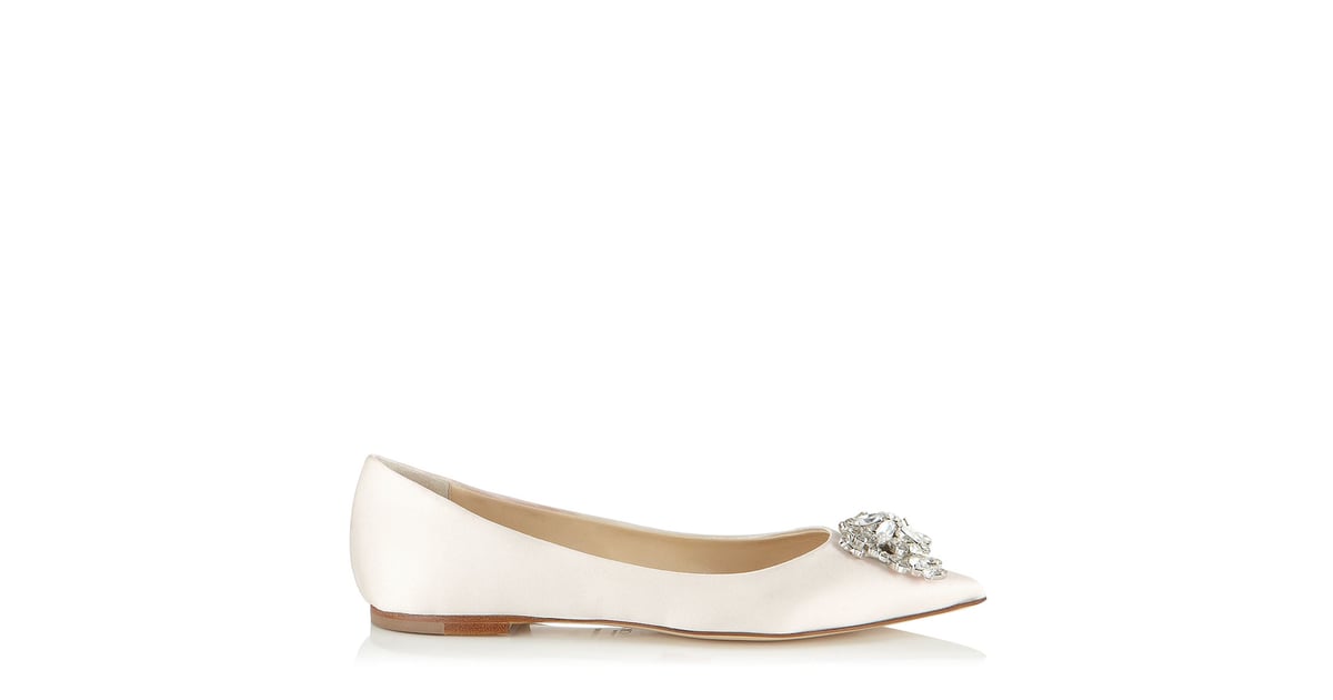 ivory pointed toe flats