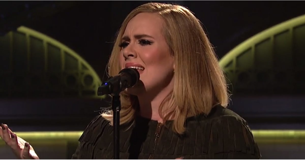 Adele Performs On Saturday Night Live November 2015 Popsugar Entertainment