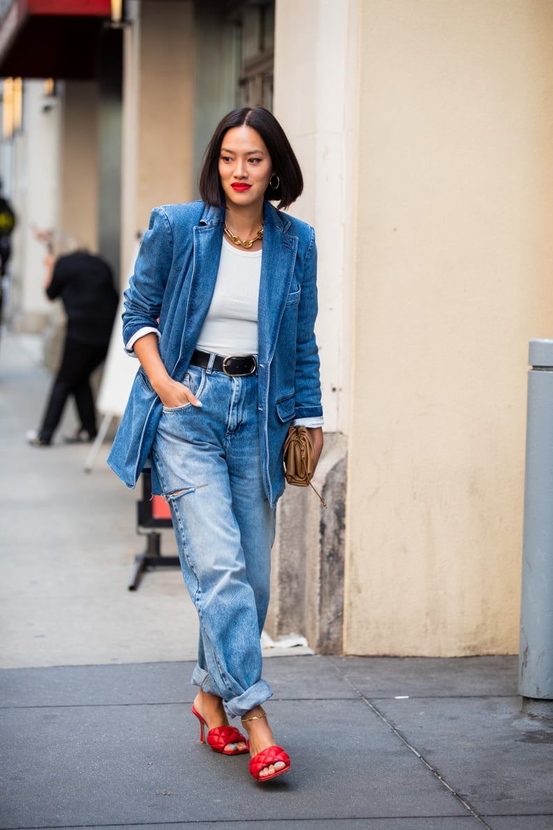 How Fashion Girls Are Styling Their Jeans at Fashion Week | POPSUGAR ...