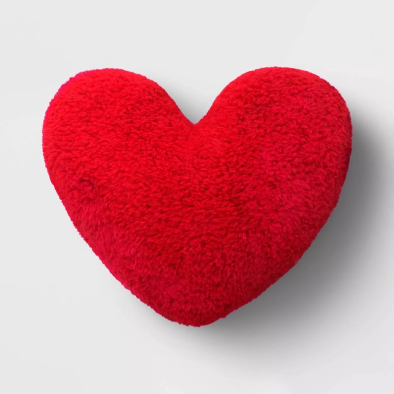 Sherpa Valentine’s Day Heart Pillow