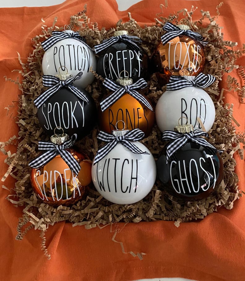 Rae Dunn-Inspired 9-Piece Customizable Halloween Ornament Set