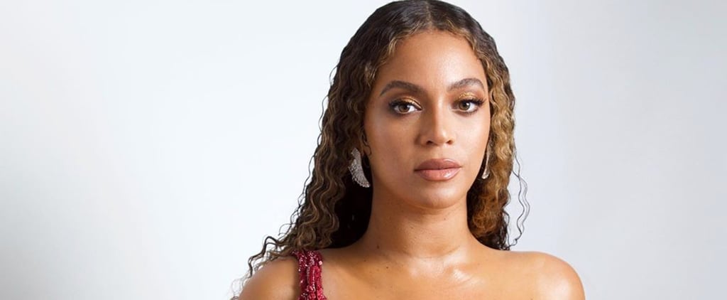 Beyoncé Goes Full Gatsby Glam in a Beaded Hip-High Slit Dress With Fringe Heels