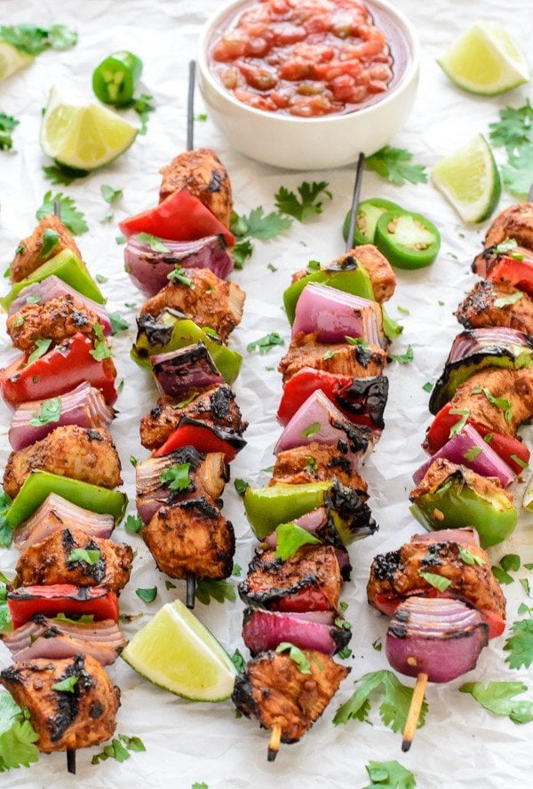 Fajita Chicken Kebabs