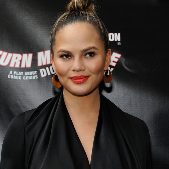 Chrissy Teigen's Black Wrap Dress May 2016