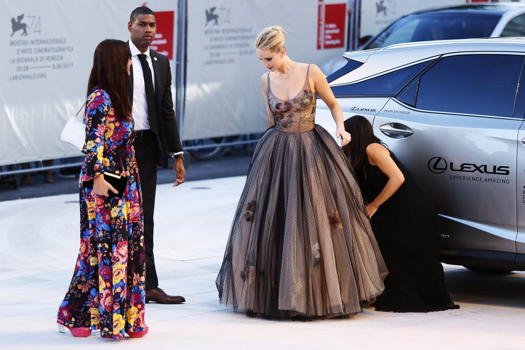 Jennifer Lawrence Dior Gown at Venice Film Festival