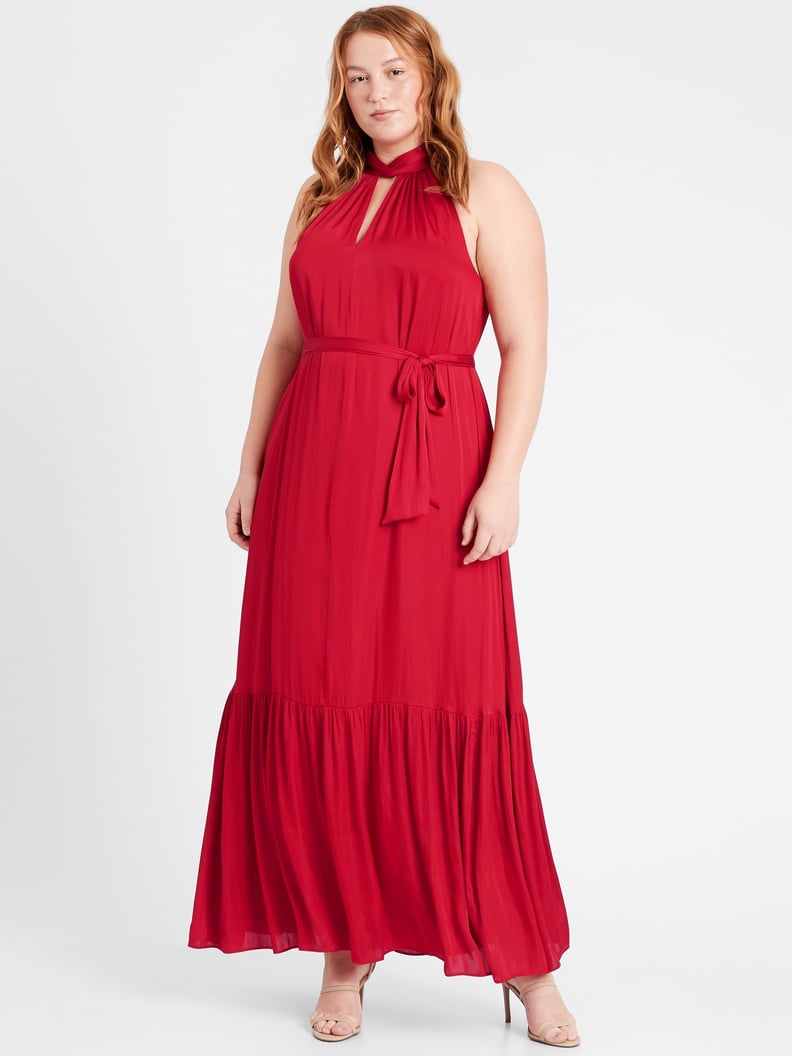 Banana Republic Satin Twisted Maxi Dress